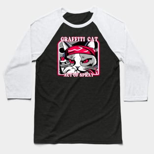 Graffiti cat act of spray Baseball T-Shirt